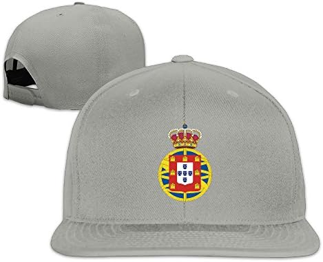 Soccer Kingdom Portugal Solid Snapback Baseball Hat Cap One Size Ash