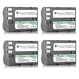 Powerextra 4 Pack High Capacity Replacement Nikon EN-EL3E Battery for Nikon D50, D70, D70s, D80, D90, D100, D200, D300, D300S, D700 Digital SLR Cameras