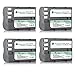 Powerextra 4 Pack High Capacity Replacement Nikon EN-EL3E Battery for Nikon D50, D70, D70s, D80, D90, D100, D200, D300, D300S, D700 Digital SLR Cameras