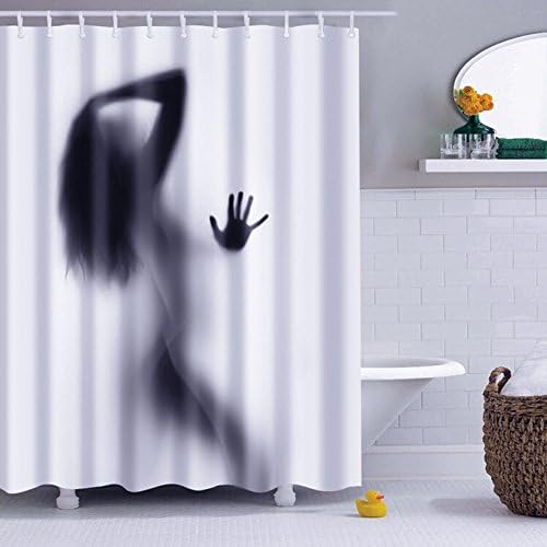 WOPS Fashion Creative Sexy Girl And Women Shadow Silhouette Waterproof Bathroom Shower Curtain