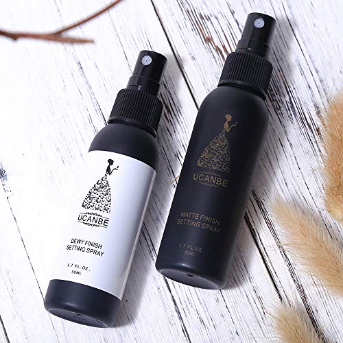 UCANBE Matte & Dewy Finish Setting Spray Makeup, Long Lasting Face Hydrating Natural Make Up Set Kit, 2 Pack - Thumbnail 4