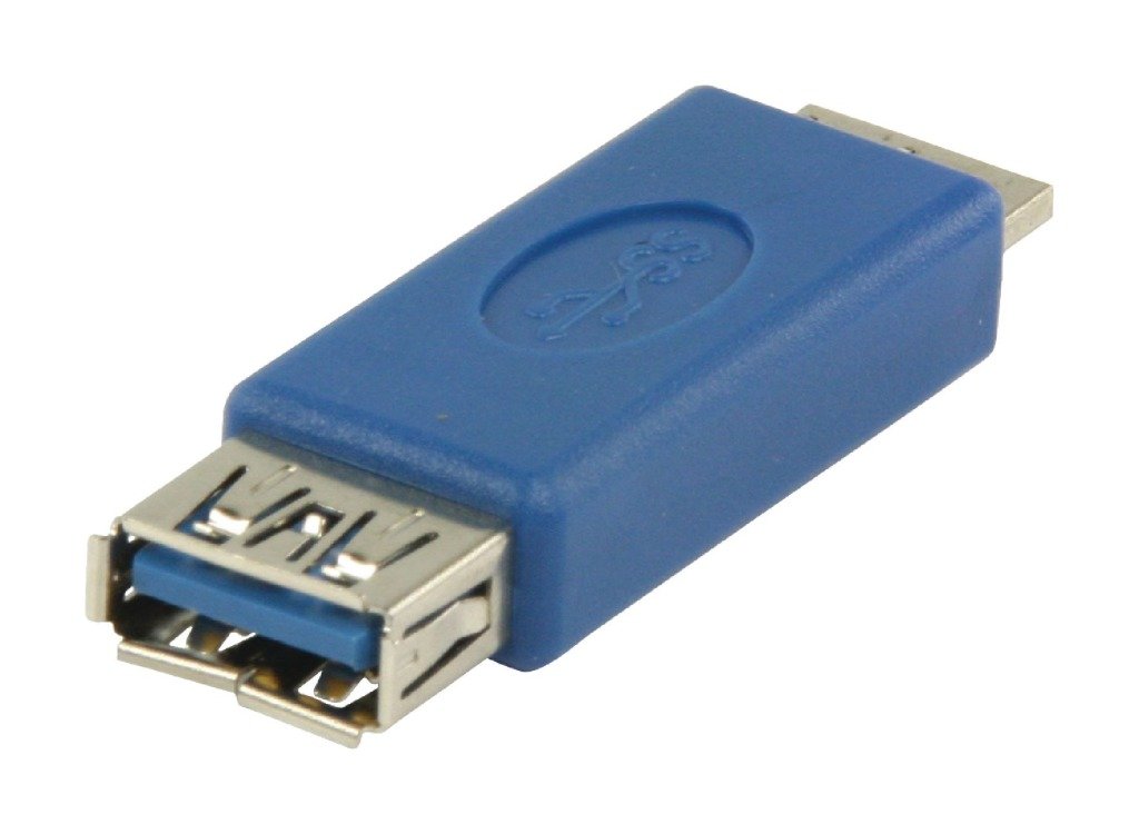 Valueline Nedis USB 3.0 Micro B Male to USB A Female Adapter - Blue