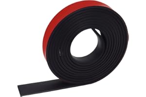 VUAOHIY Neoprene Rubber Strips Self Adhesive 1 in x 1/8 in x 10 Ft Solid Rubber Seal Strips for DIY Gasket Materials, Oil-Res