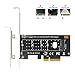 QNINE NVME PCIe Adapter, M.2 NVME SSD to PCI Express 3.0 Host Controller Expansion Card with Low Profile Bracket, PCIe NVME Adapter for PC Desktop, Support 2230 2242 2260 2280 primary