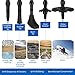 NACATIN Hiking Poles Collapsible Trekking Sticks - Cork Grip Walking Pole Ultralight Aluminum Folding Walking Stick 2 Pack with Antishock Quick Lock System for Trekking, Hiking,Climbing,Backpacking