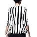 Ashlen Womens Fashion Classic Black & White Striped Peplum Fitted Blazer Jacket