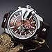 CURREN Men's Sports Waterproof Date Leather Strap Wrist Watch 8176 Silver Brown