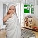 Bamboo Baby Hooded Bath Towel with Ears – Organic – Hypoallergenic – For Girls and Boys – Sized for Infant and Toddler – Laundry Bag and Baby Washcloths Included by Puritail (White)