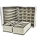 Sorbus Set of 4 Foldable Drawer Dividers, Storage Boxes, Closet Organizers, Under Bed Organizer (Beige)
