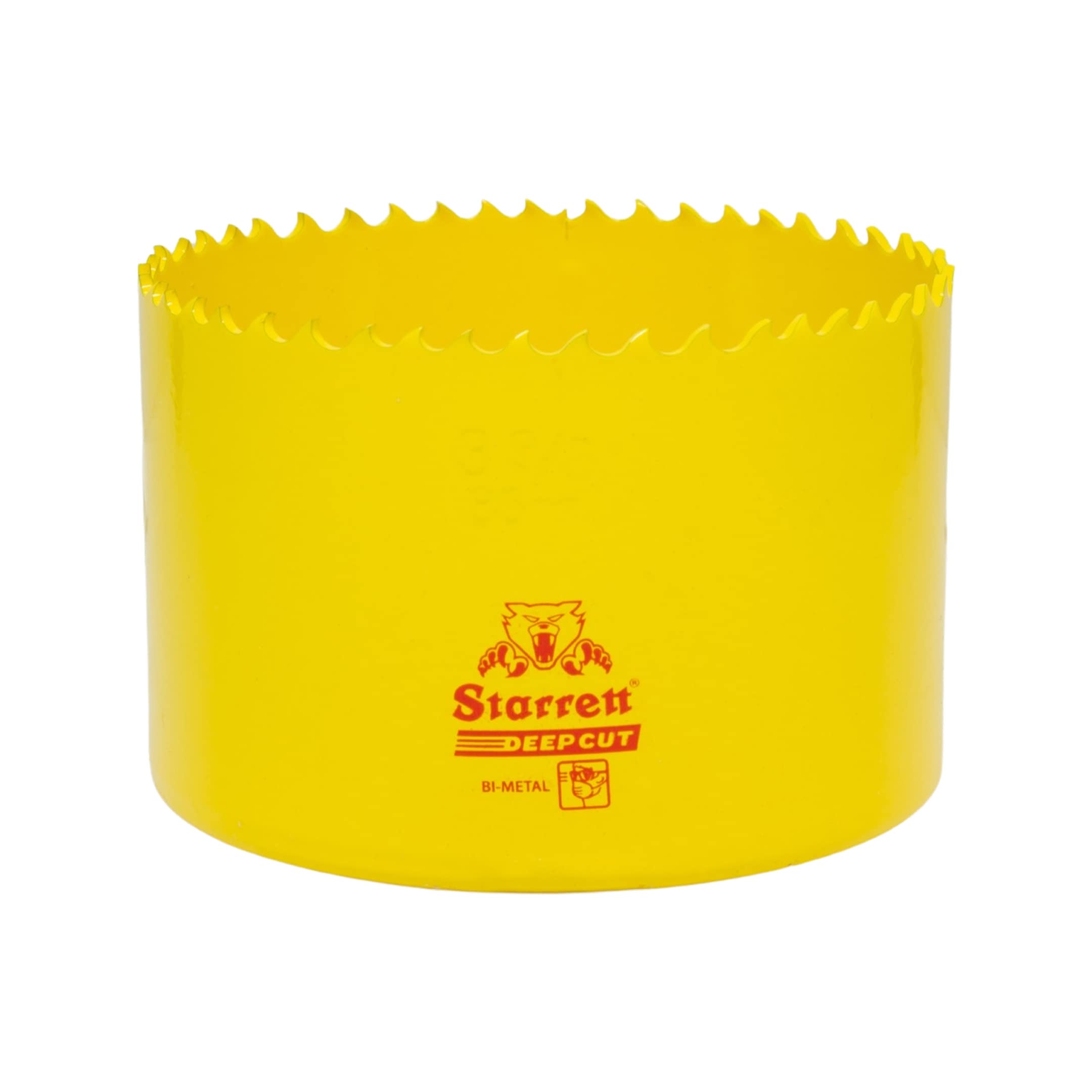 Starrett Deep Cut Hole Saw - DCH0338 Heavy Duty Bi-Metal with Extra Cobalt HSS Teeth - For Metals Wood Cast Iron Fibreglass Plastic Materials - 86mm