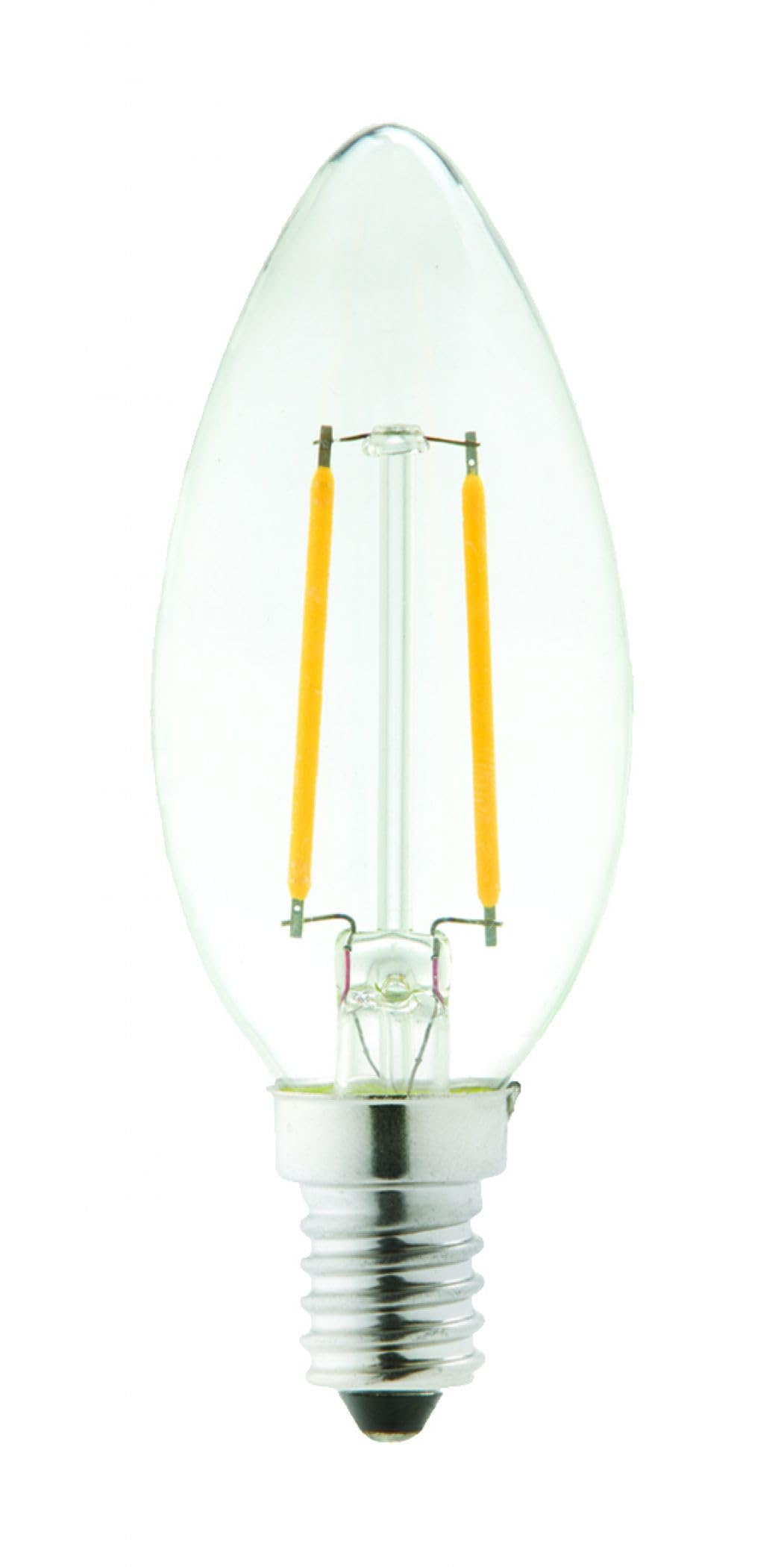 Lyveco SES Clear LED 2 Watt Filament Candle 240 Lumens 2700K