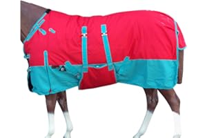 HILASON 1200D Winter Waterproof Poly Horse Blanket Belly Wrap | Horse Blanket | Horse Turnout Blanket | Horse Blankets for Winter | Waterproof Turnout Blankets for Horses | Blankets for Horses 84 in