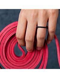 Wigerlon - Anillo de boda de silicona y goma para mujer (0.118 in de ancho)