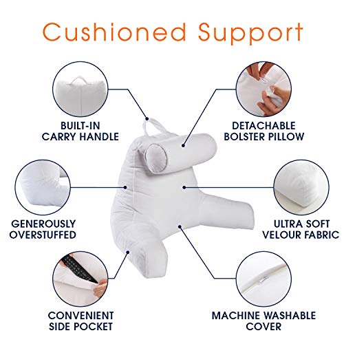 Cheer Collection TV and Reading Backrest Pillow with Detachable Neck