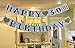 Happy 30th Birthday Banner - Gold Hearts and Ribbon - Birthday Decorations