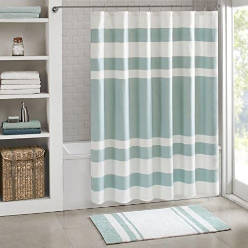 JLA Home INC Spa Waffle Shower Curtain with 3M Treatment Aqua 108x72