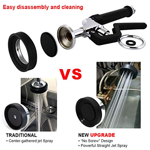 MS Deck Mount Single Hole Double Handle Pull out Spray Commercial Pre Rinse Faucet With Pot Filling Add On Spout (MS-5801BDP) - Thumbnail 7