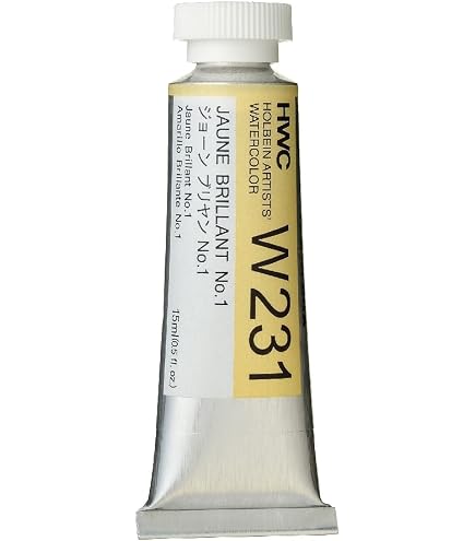 Holbein Aquarellfarbe Lemon Gelb – 5 Ml Tube, Transparente Wasserfarbe Für Künstler