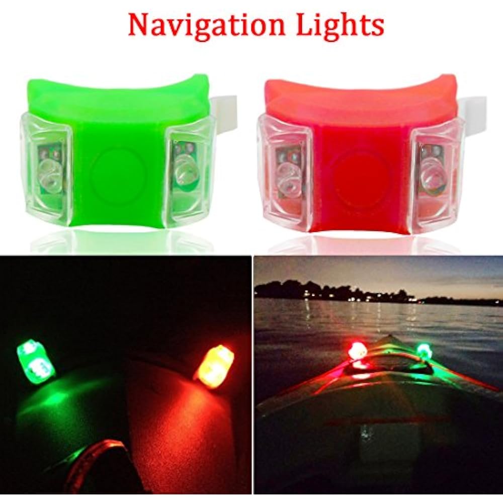 marine boat bow lights, red and green led navigation kayak