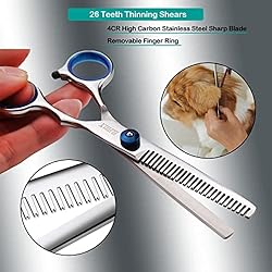 Elfirly Dog Grooming Scissors Set with Safety Round