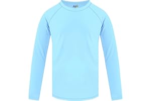 SEMOIS Boys' Rash Guard Long Sleeve UPF 50 Sun Shirts for Toddler Kids Rashguard Water Swimming