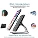 Vesena 7.5W 10W Fast Wireless Charger Aluminium Stand, 7.5W Fast Charging for iPhone8/ 8Plus/ X/XR/ XS/XS Max, 10W Highly Working for Samsung S7/ S8/ S9/ Note8/ Note9 and Other Qi Devices