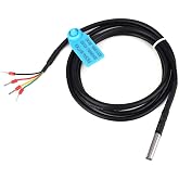Yanmis Sensor Probe, I2C Interface Soil Temperature &amp; Humidity Sensor Probe Digital Sensor Monitoring Meter()
