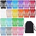 Elcoho 80 Pieces Girls Snap Hair Clips Non-Slip Metal Barrettes with Storage Bag, 2 Inch (Mixed 20 colors A)