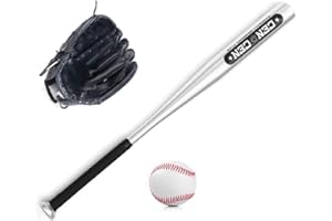 WUYUZI Baseball Set - 25in Aluminum Alloy Bat, 10.5in PVC Glove, Balls - Youth Baseball Kit