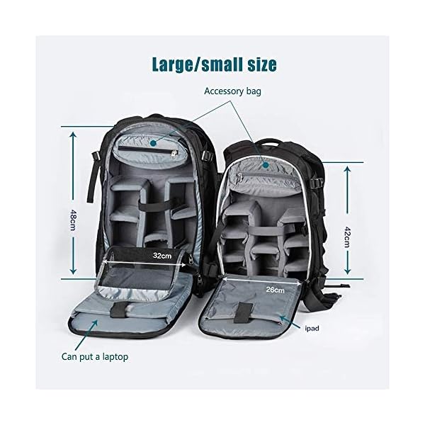 DKEE SLR Kameratasche Schulter Kameratasche Digitale Spiegelreflexkamera Kamerarucksack Professioneller… – Bild 4
