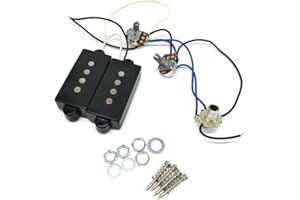 XEGZLH Prewired Wiring Harness with Bass Humbucker Pickup Set 1 Tone 1 1 for Electric Bass Replacements