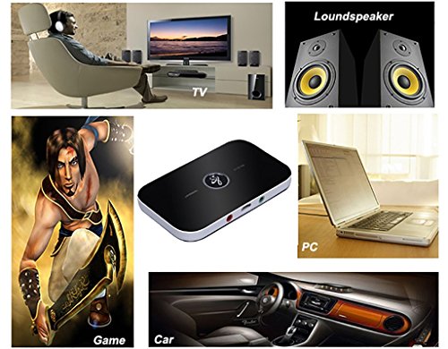 Bluetooth Audio Adapter- Cingk Bluetooth 4.1 Transmitter and Receiver, 2-In-1 3.5mm Wireless Audio Adapter Car Kit for TV / Home Stereo System,Headphones,Speakers, MP3 / MP4,iPhone and More