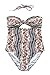 Cupshe Fashion Women's Printing Halter One-piece Swimsuit Bathing Suit