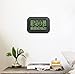 HeQiao Silent Desk Clocks Digital Wall Clock Simple Large LCD Alarm Clock with Temperature Calendar for Home Office (Night Black)
