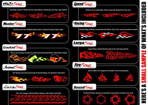 Flames Clipart-Vinyl Cutter Plotter Images-Vector Clip Art Graphics CD-ROM - Thumbnail 2