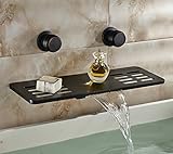 Rozin Multifunction Waterfall Shelf Spout Bathtub Faucet Wall Mount Mixer Tap Oil Rubbed Bronze