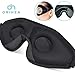 OriHea Eye Mask for Sleeping - 3D Comfort Soft Sleep Mask Men Women - Block Out Light 100% Eye Shade Cover - Adjustable Premuim Silk Foam Blindfold - Travel/Naps/Yoga/Plane/Night