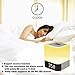 Pakway All-in-one Bluetooth Speaker with Multicolor Night Light Lamp, Alarm Clock, Hands-free Calls,MP3 Player Function (White Plus)