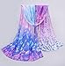 Women Autumn Winter Scarf; Lady Chiffon Silk Scarves Vovotrade (Blue)