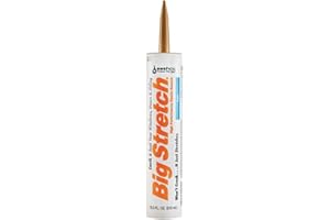 Sashco Big Stretch Acrylic Latex High Performance Caulking Sealant, 10.5 oz Cartridge, Tan - 10014