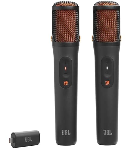 JBL, Microfone Sem Fio, PartyBox Wireless Mic, Par com Receptor
