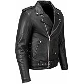 Milwaukee Leather LKM1701 Men's Classic Side Laced Black Motorcycle Premium Leather Jacket with CE Armor Protection