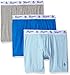 Original Penguin Men's 3 Pack Boxer Brief Underwear, -Ltblu/Gry/Mdblu, L