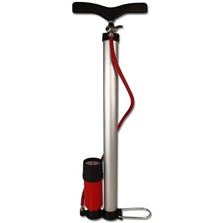 TW24 Standluftpumpe mit Manometer - Fahrrad Standpumpe - Fahrradpumpe - Fahrradluftpumpe - Luftpumpe