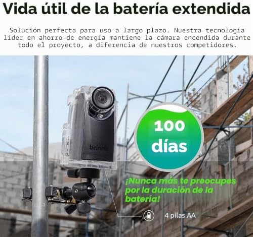 BCC300-C Timelapse Video Bundle - Cámara TLC300 1080P FHD y HDR, 118°FOV, Pantalla LCD IPS 1.44”, Carcasa IPX4, Abrazadera, Fácil de Usar en Obras de Construcción, Interiores y Exteriores