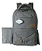 Baby Diaper Bag Backpack by Schmancy Bag - Large Bag for Moms & Dads - Fashionable Diaper Bag - Unisex Gray Color - Adjustable Shoulder & Stroller Straps - 16 Pockets - Changing Pad