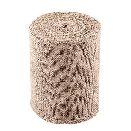 Burlap Ribbon, 10M Woven Rustic Hessian Jute Burlap Fabric Ribbon Table Runner Wedding Decor(15cm)