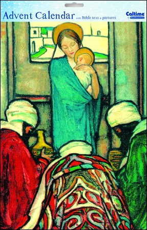 Caltime RELIGIOUS Gold, Frankinsence and Mhyrr We Three Kings Madonna and Child Calendar 24.5 cm x 35 cm with white envelope