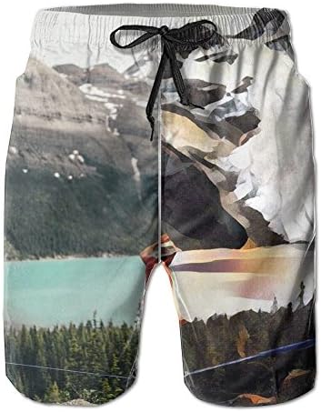 Wild Beast Summer Lake Beach & Pool Swim Trunk Shorts For Men's With Pockets