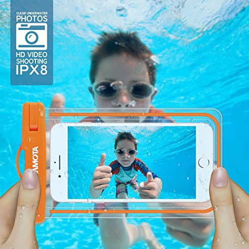 image for KAMOTA Waterproof Case, 3 PACK Glow In The Dark IPX8 Universal Waterpr